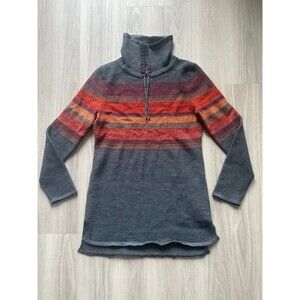 Krimson Klover Everlasting sweater tunic gray orange red knit women's‎ sz XS